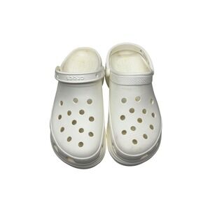Crocs Platform Clogs Comfort Slip On Casual Shoes White‎ Women's Size 10